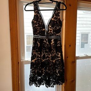 Womens black cocktail dress